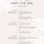 Free Party Planner Templates To Customize And Print | Canva Within Free Printable Bachelorette Itinerary Template