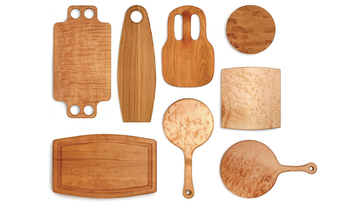 Free Patterns: Bread Boards And Cutting Boards - Finewoodworking for Free Printable Cutting Board Handle Template