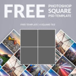 Free Photoshop Template: Photo Collage Square   Download Now In Free Printable Collage Template For Photos
