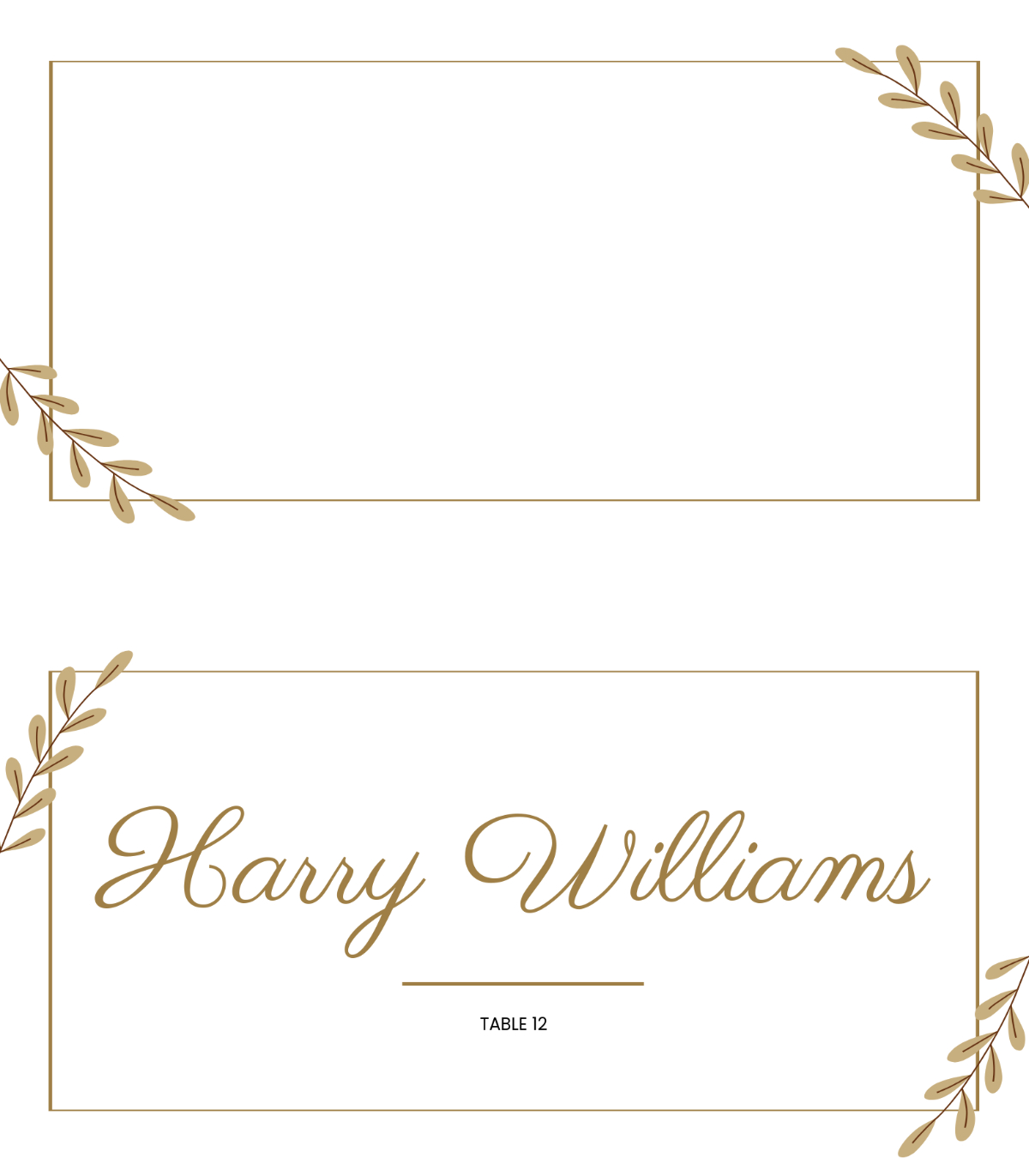 Free Place Card Templates, Editable And Printable within Free Printable Blank Place Card Template