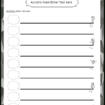 Free Poem Worksheet Templates: Poetry Maker For Students With Free Printable Acrostic Poem Template