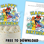 Free Pokemon Cake Toppers Printable At Home With Free Printable Cake Topper Template