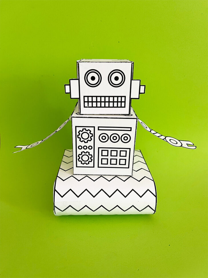 Free Printable 3D Robot Template