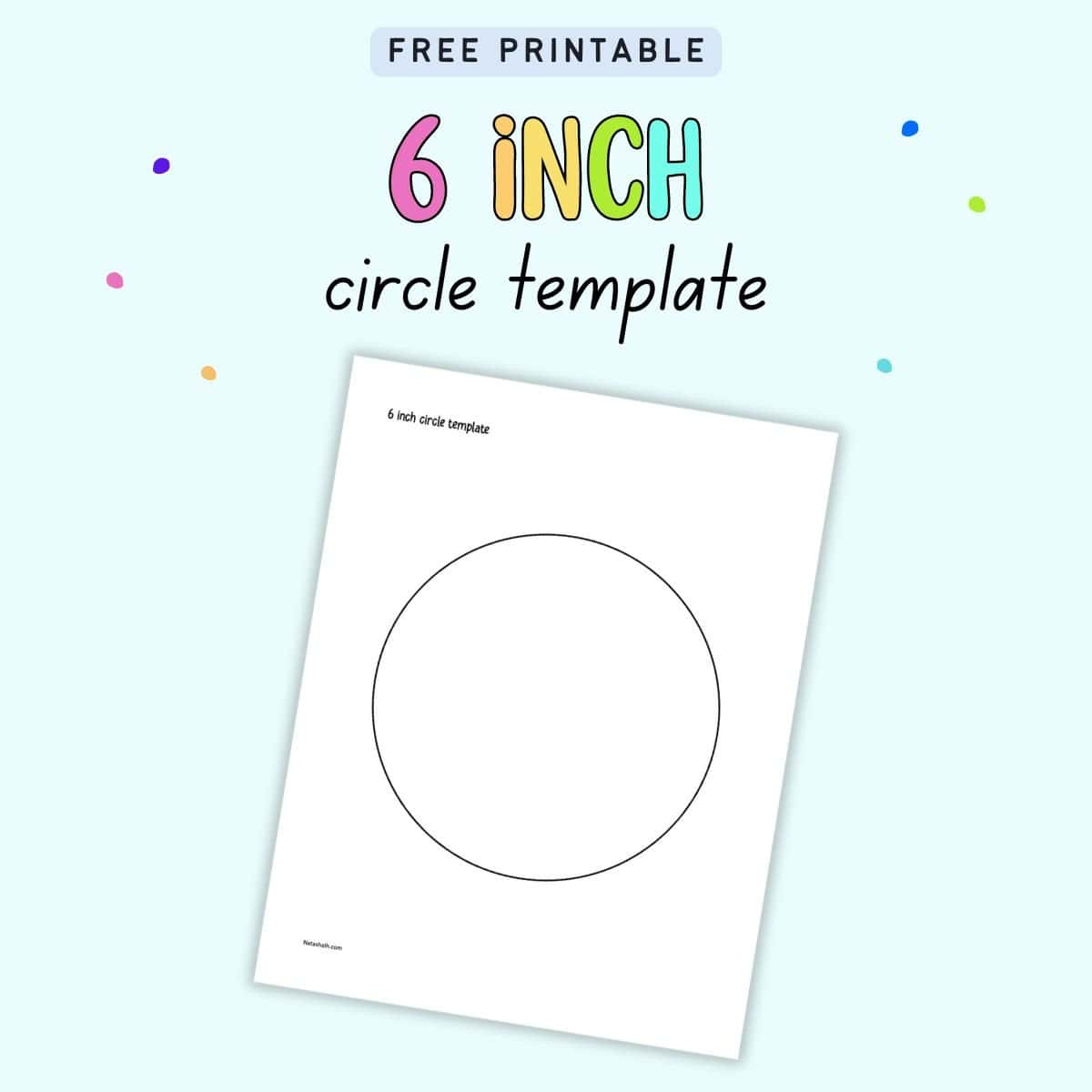 Free Printable 6 Inch Circle Template - The Artisan Life in Free Printable 6 Inch Circle Template