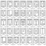 Free Printable Alphabet Letters | Banner Flag Letter Pdf Templates With Regard To Free Printable Banner Letter Template