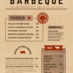 Free Printable And Customizable Bbq Menu Templates | Canva Throughout Free Printable BBQ Menu Template