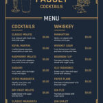 Free Printable And Customizable Cocktail Menu Templates | Canva Regarding Free Printable Cocktail Menu Template