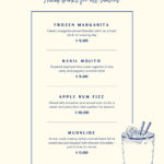 Free Printable And Customizable Cocktail Menu Templates | Canva With Free Printable Cocktail Menu Template