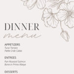 Free Printable And Customizable Dinner Party Menu Templates | Canva Within Free Printable Dinner Party Menu Template