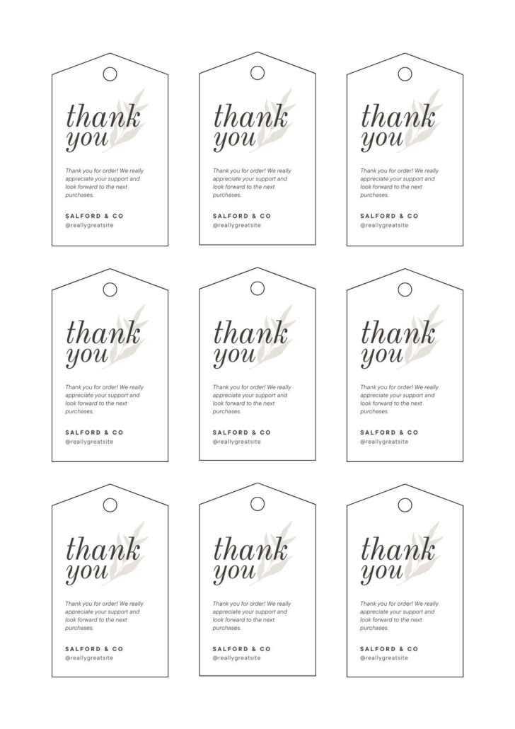 Free Printable Favor Tags Template