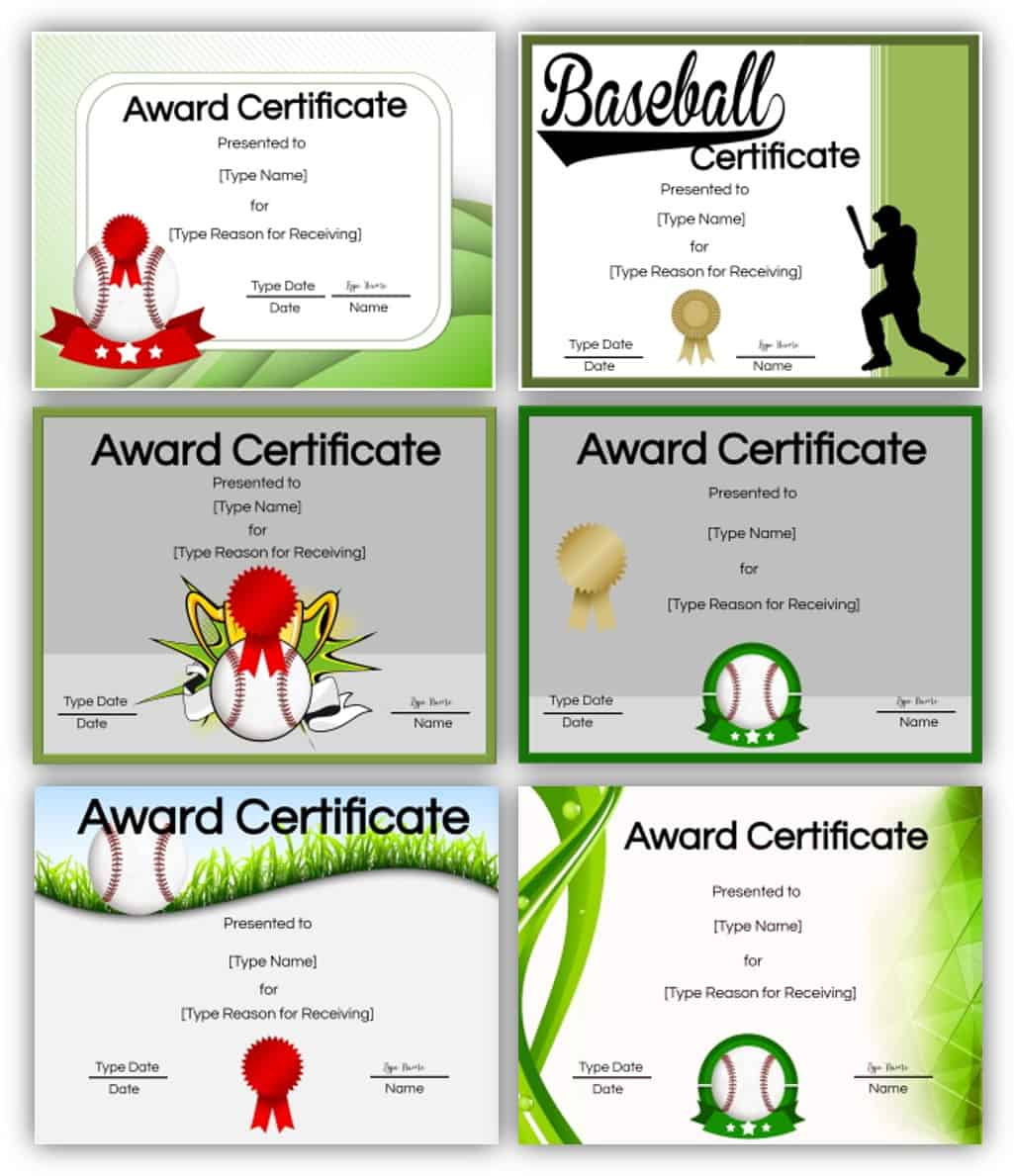 Free Printable And Editable Baseball Awards With Certificate Templates in Free Printable Baseball Certificates Template