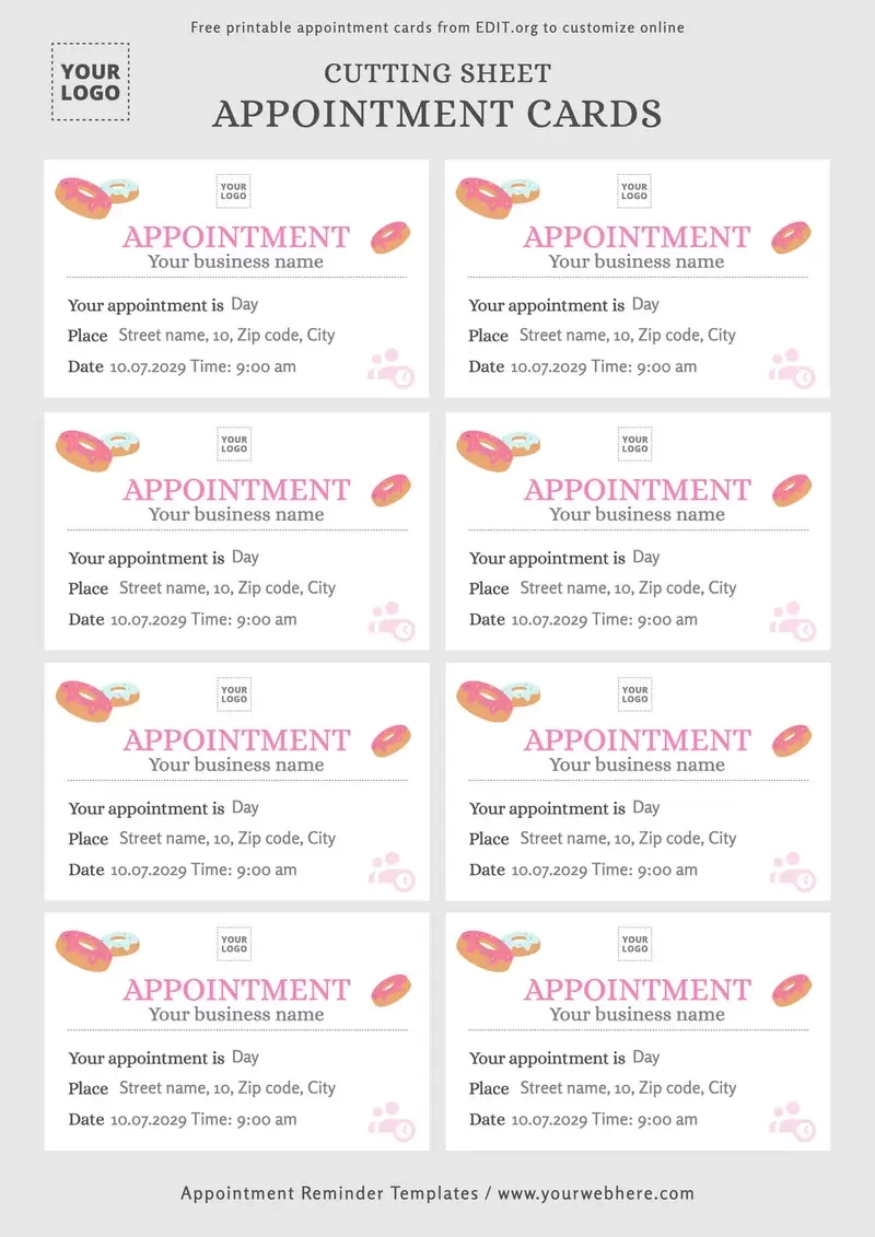 Free Printable Appointment Card Templates for Free Printable Appointment Card Template