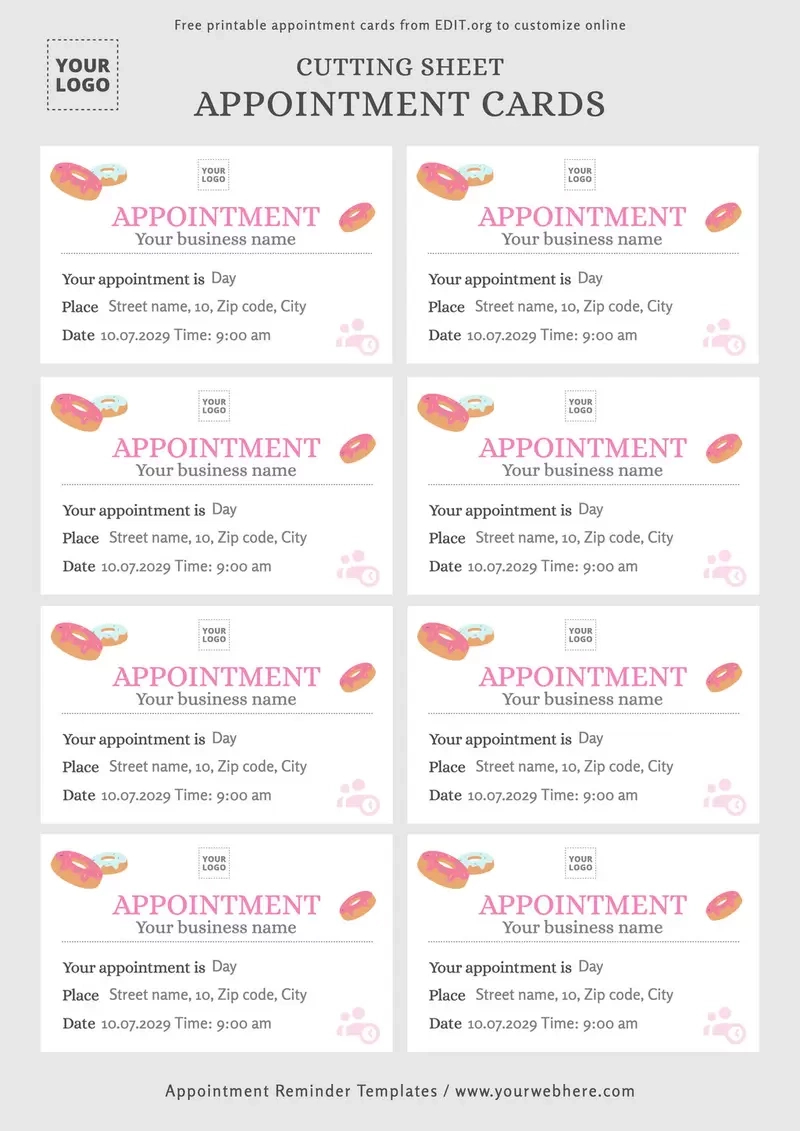 Free Printable Appointment Card Templates throughout Free Printable Appointment Cards Template