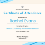 Free Printable Attendance Certificate Templates To Customize Online Intended For Free Printable Certificate Of Attendance Template