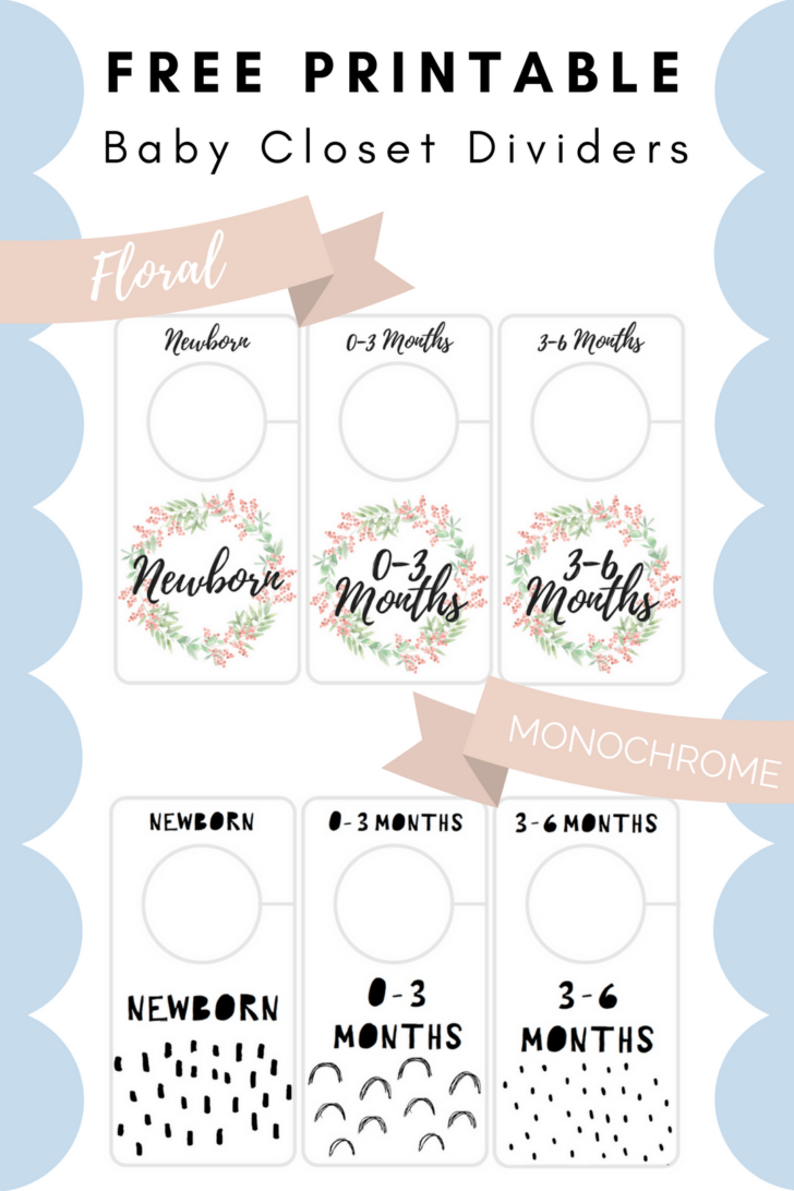 Free Printable Closet Divider Template