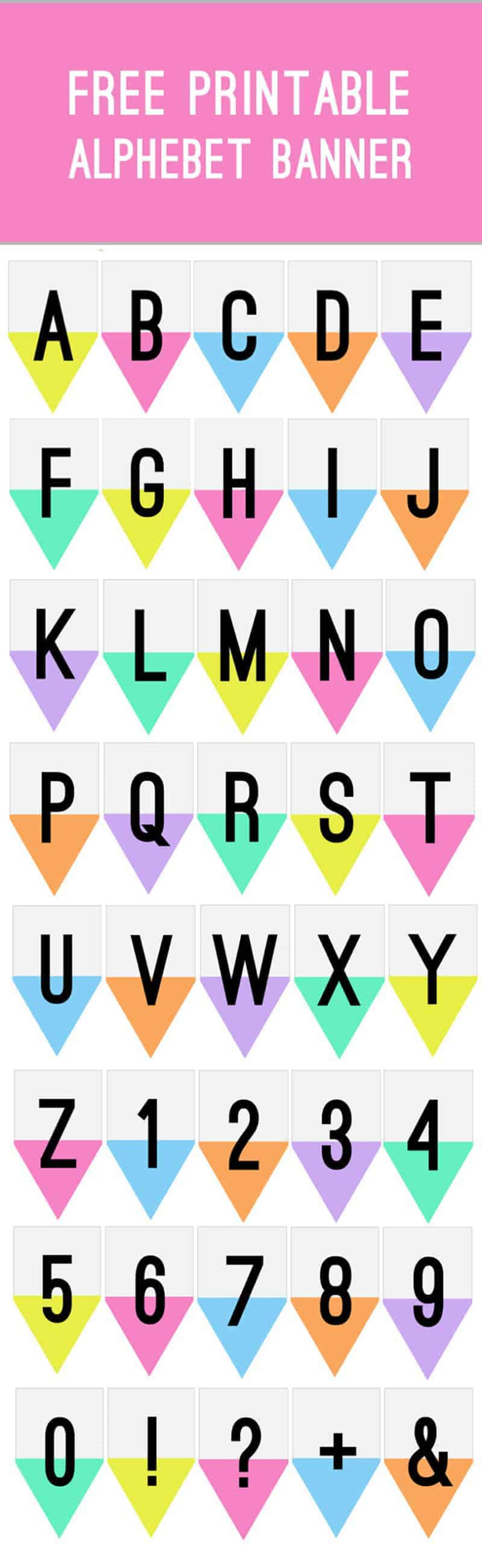 Free Printable Banner Alphabet Letters - Printable Party Favors throughout Free Printable Bunting Letters Template