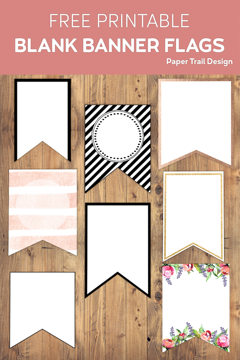 Free Printable Banner Templates {Blank Banners} - Paper Trail Design for Free Printable Flag Banner Template