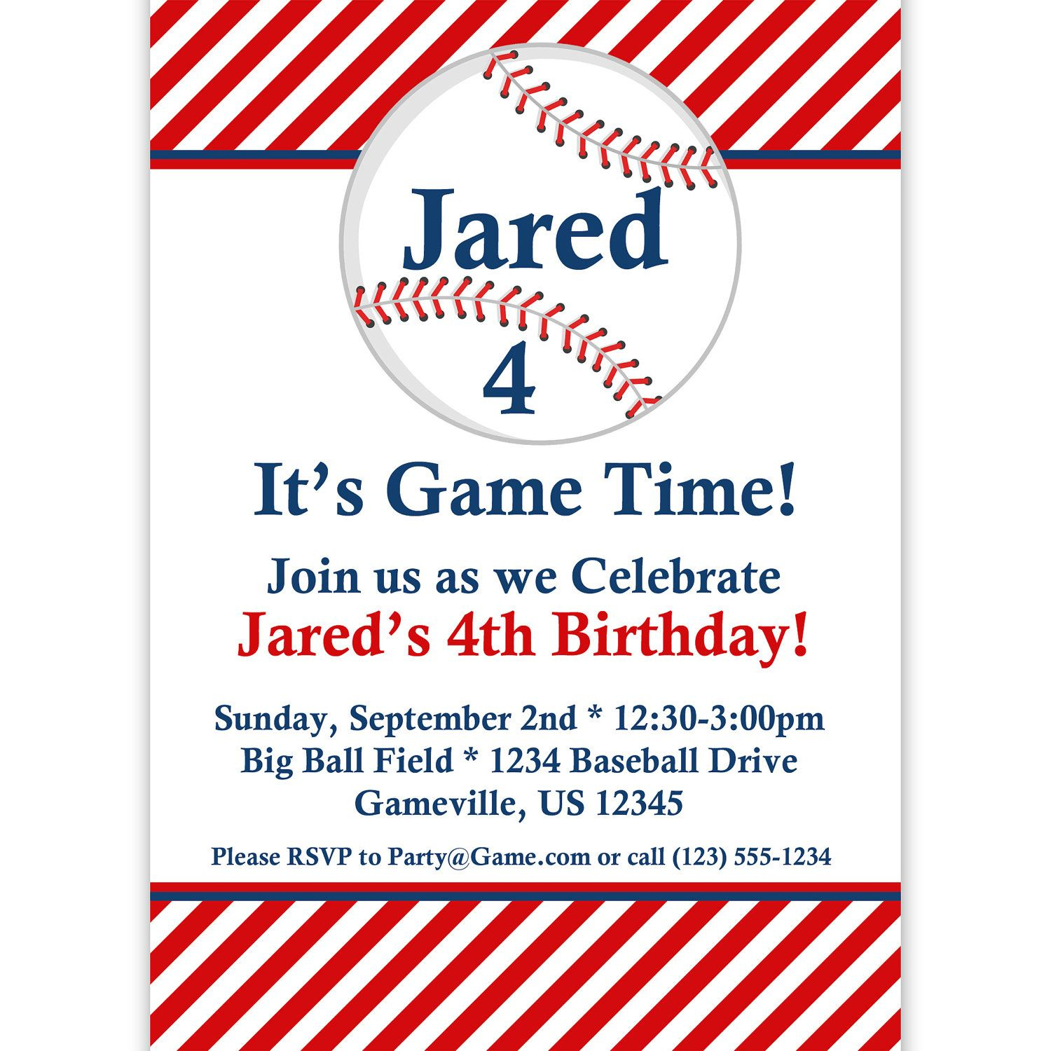 Free Printable Baseball Birthday Invitations inside Free Printable Baseball Invitation Template