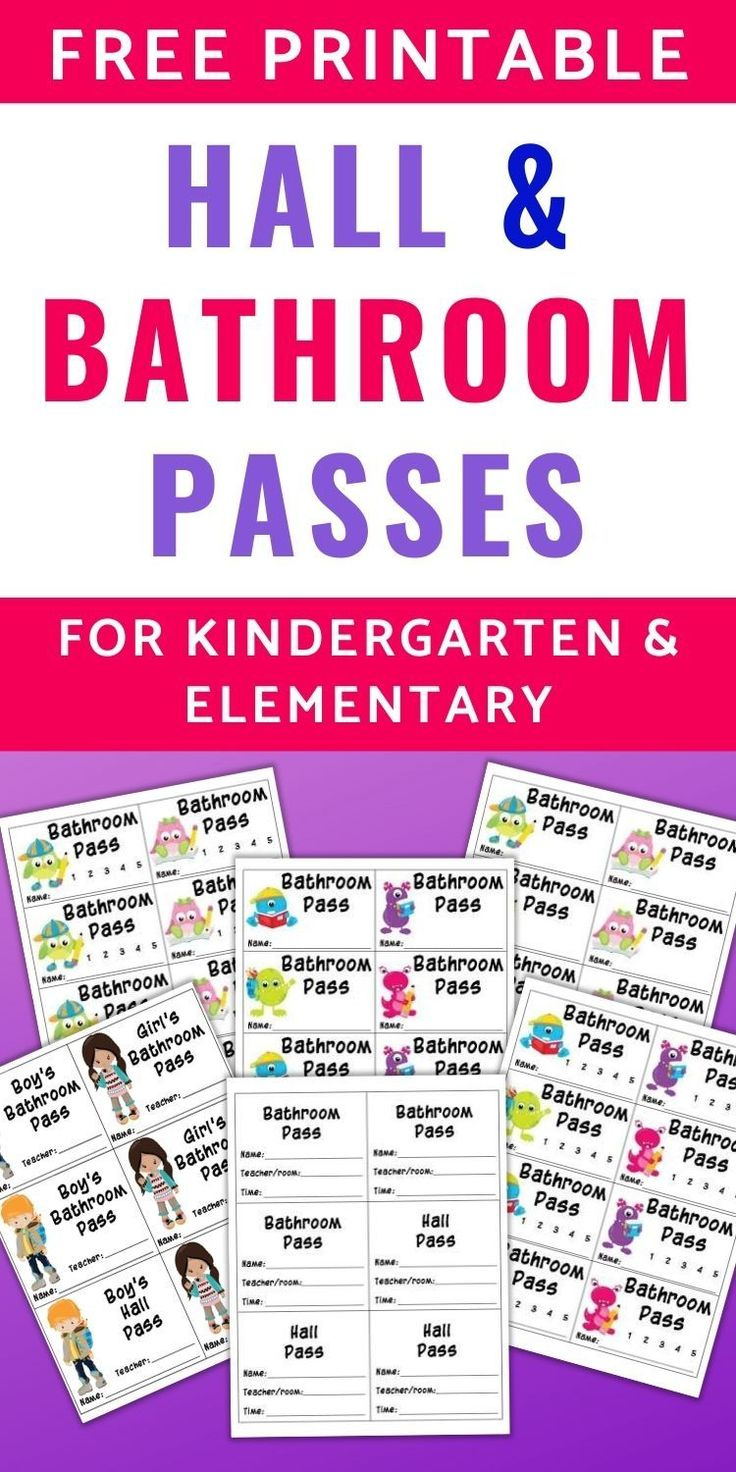 Free Printable Bathroom Passes &amp;amp; Hall Pass Printables with regard to Free Printable Bathroom Pass Template