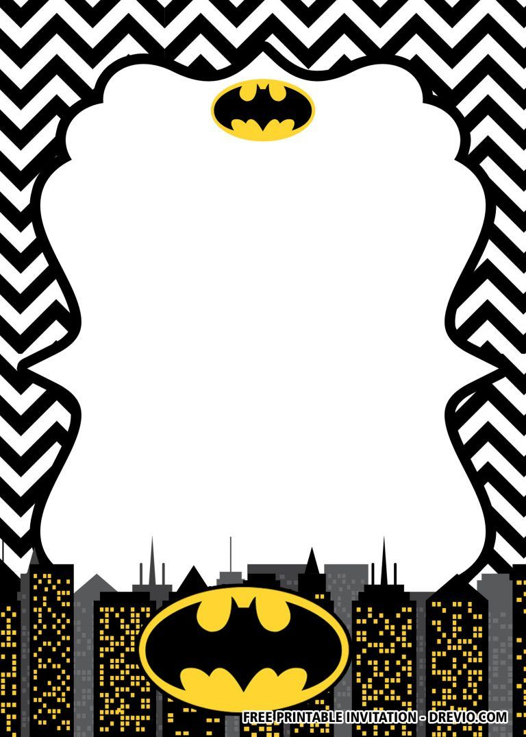 Free Printable Batman Birthday Invitation Templates in Free Printable Batman Invitation Template