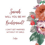 Free Printable Be My Bridesmaid Invitation Templates | Canva Intended For Free Printable Bridesmaid Proposal Template