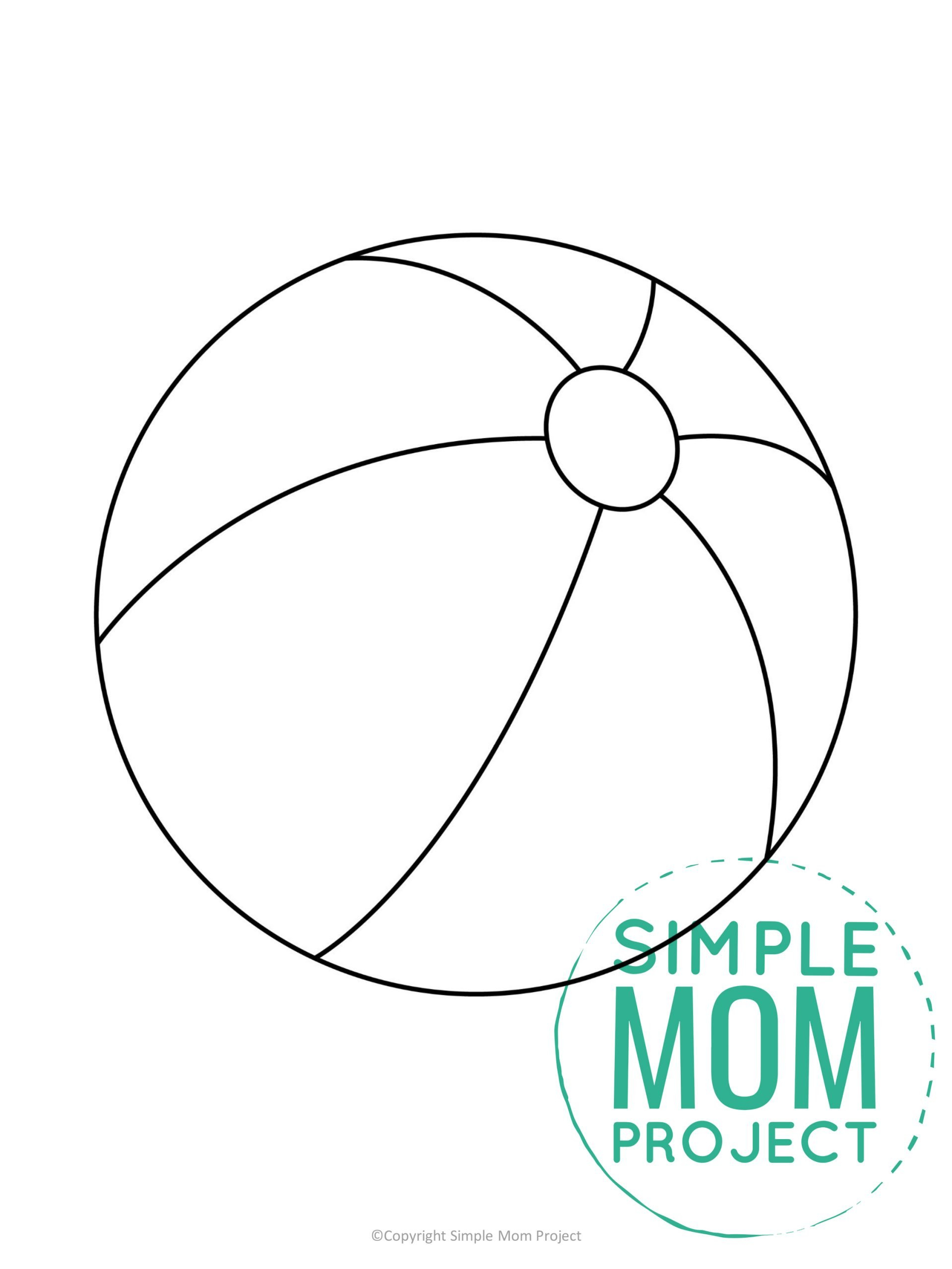 Free Printable Beach Ball Template – Simple Mom Project inside Free Printable Beach Ball Template