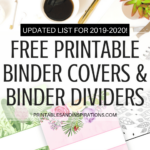 Free Printable Binder Dividers And Binder Covers – Floral With Regard To Free Printable Binder Divider Template