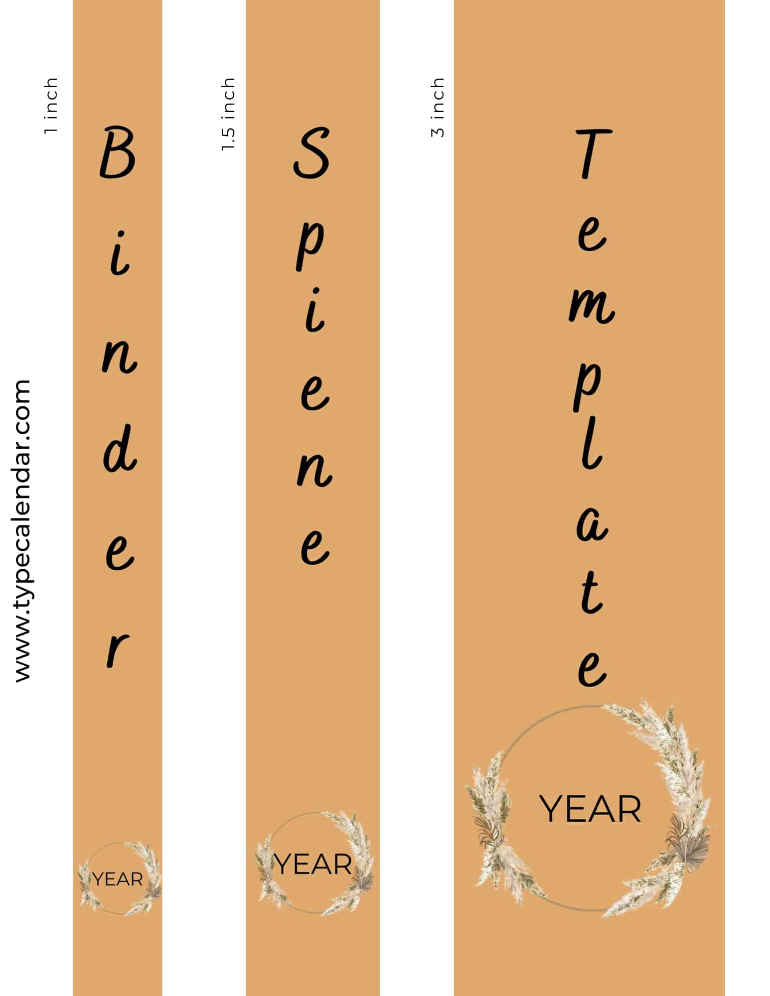 Free Printable Binder Spine Insert Templates [1, 2, 3 Inch] Label with regard to Free Printable Book Spine Template