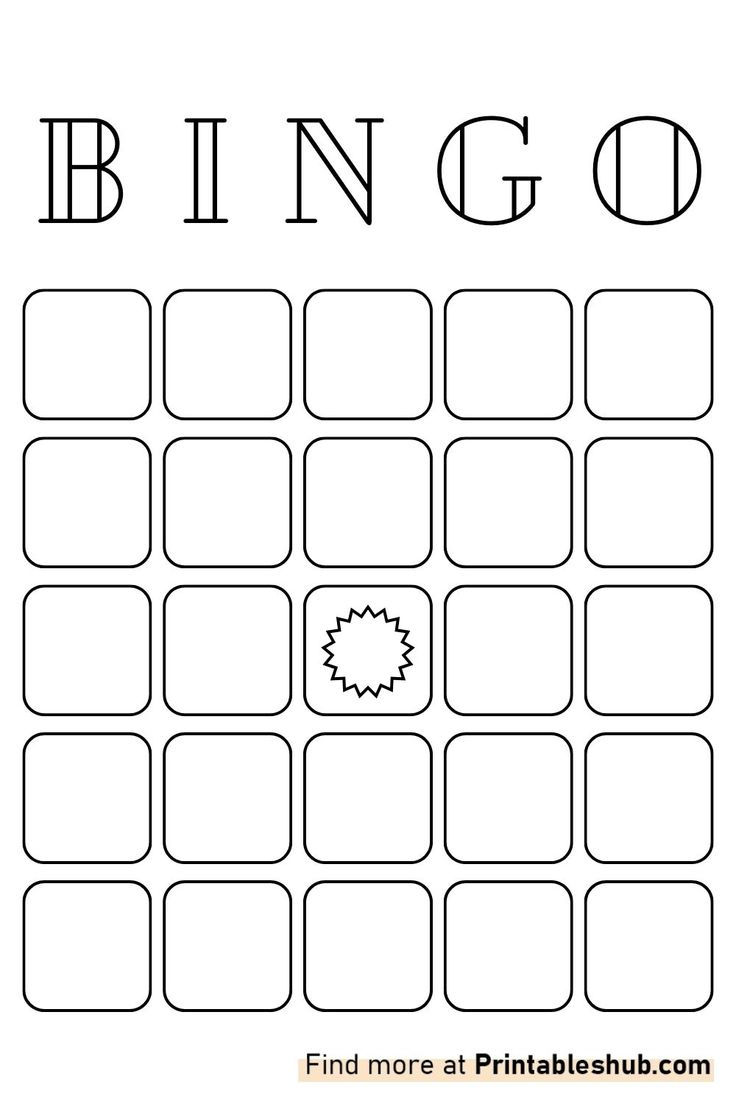 Free Printable Blank Bingo Cards Template [Pdf] (3X3, 4X4,5X5)(2 intended for Free Printable Blank Bingo Cards Template