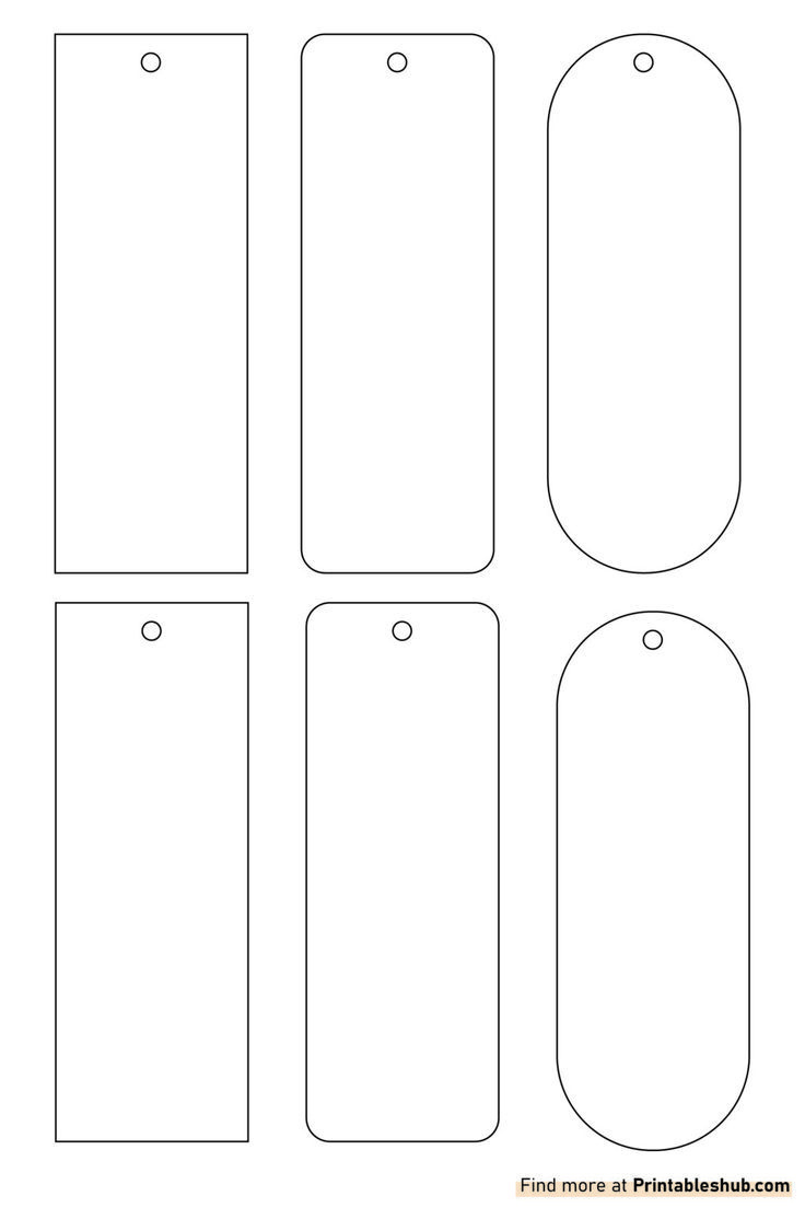 Free Printable Blank Bookmark Template [Pdf Included] inside Free Printable Blank Bookmark Template