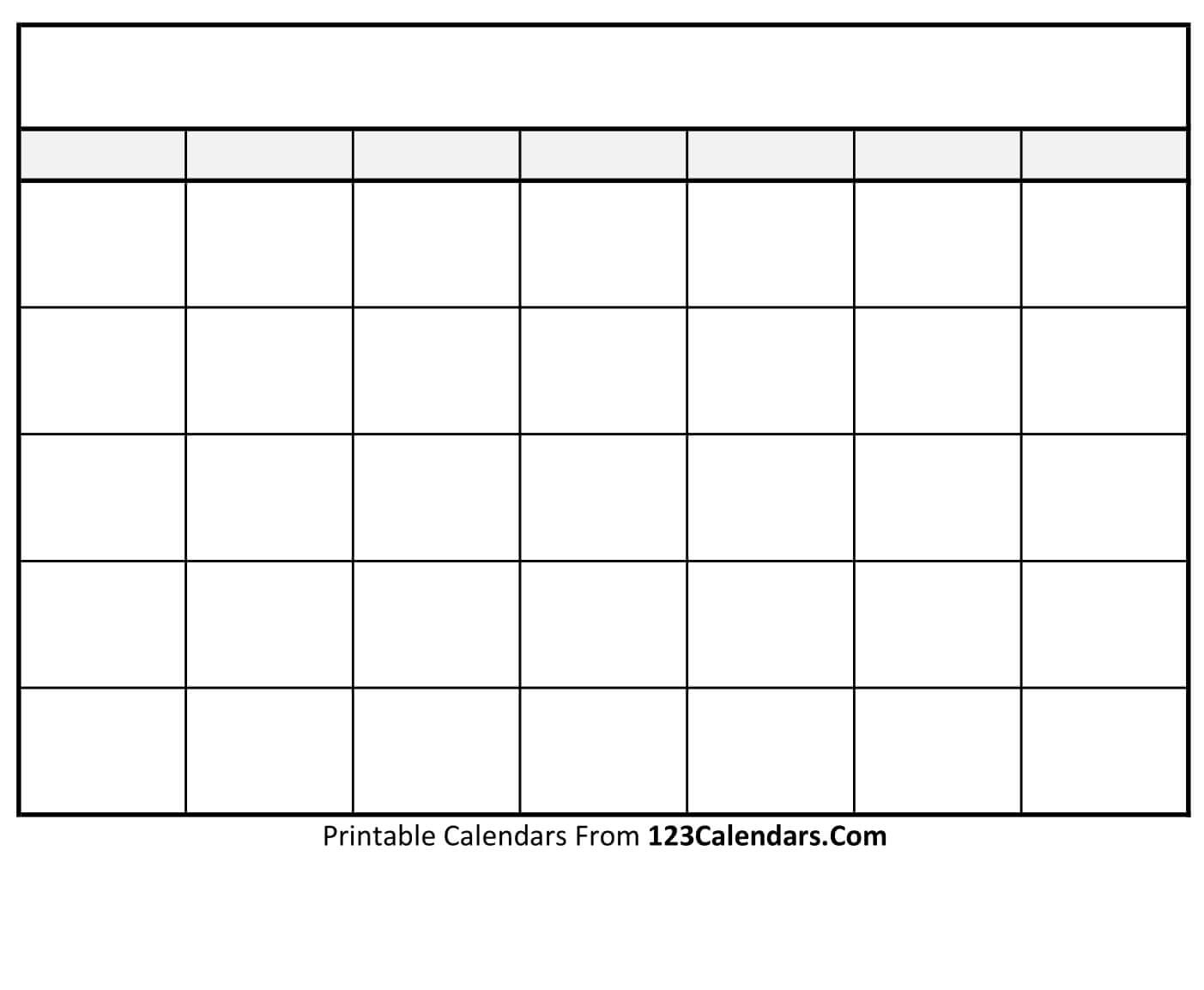 Free Printable Blank Calendar | 123Calendars with regard to Free Printable Blank Calendar Template