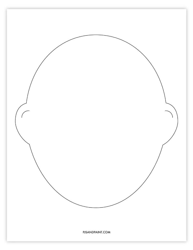 Free Printable Blank Face Template - Pjs And Paint regarding Free Printable Blank Face Template