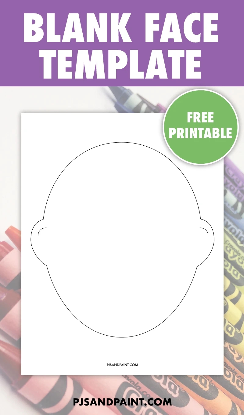 Free Printable Blank Face Template - Pjs And Paint within Free Printable Face Painting Template