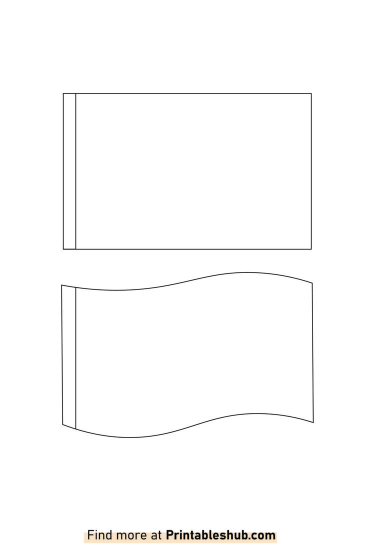 Free Printable Blank Flag Template Pdf with Free Printable Blank Flag Template