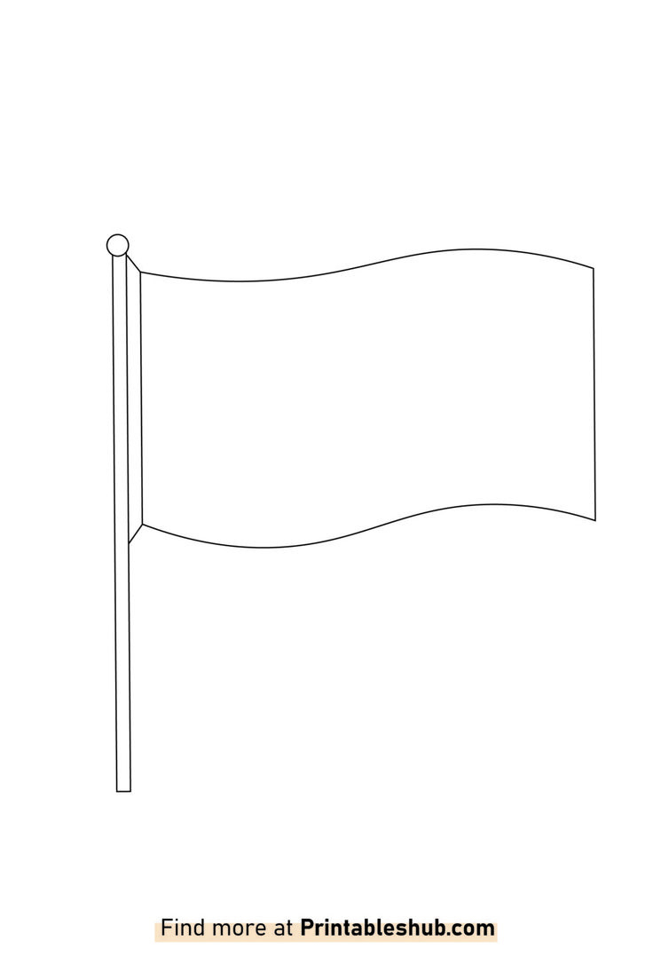 Free Printable Blank Flag Templates [Pdf Included] pertaining to Free Printable Blank Flag Template