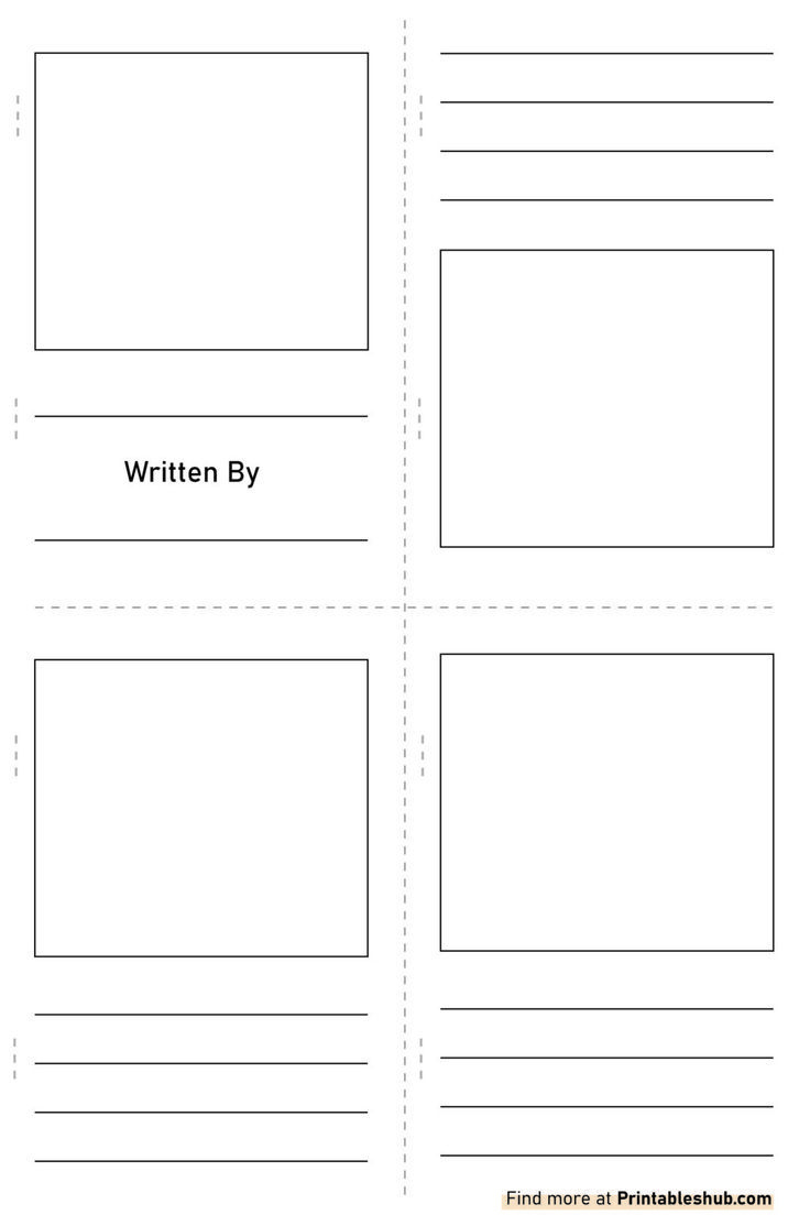 Free Printable Blank Mini Book Template | Pdf Included for Free Printable Children&amp;#039;S Book Template