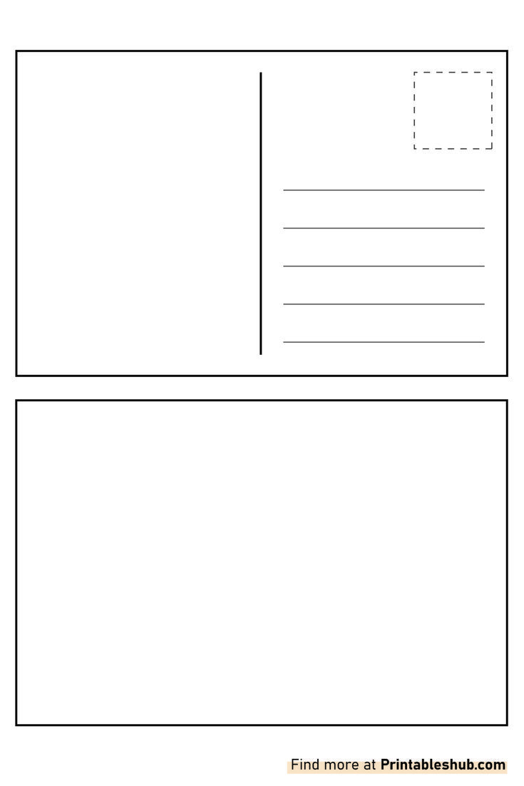 Free Printable Blank Postcard Template Pdf within Free Printable Blank Postcards Template