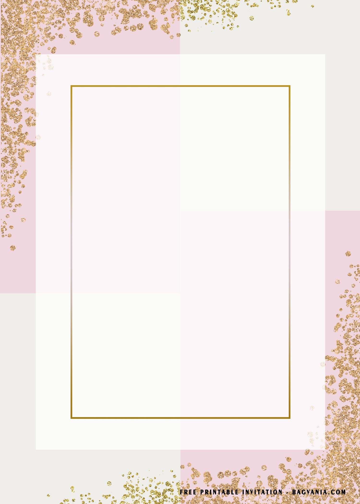 Free Printable) – Blank Rectangle Birthday Invitation Templates pertaining to Free Printable Blank Invitations Template