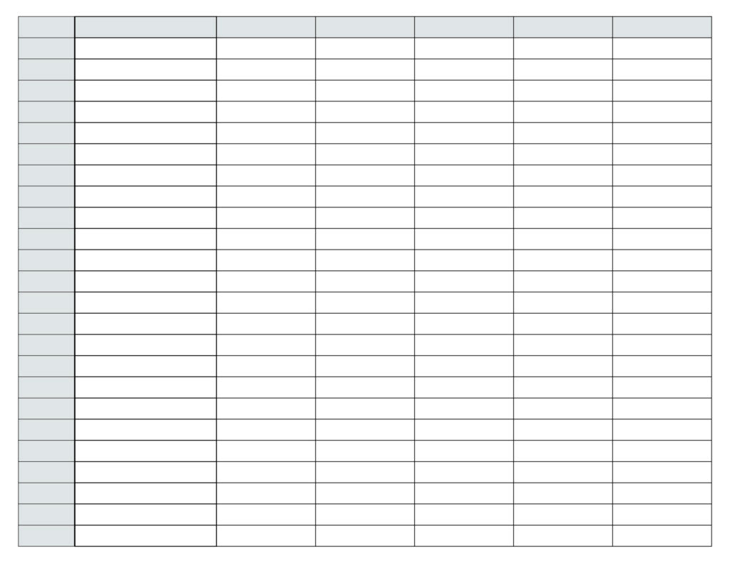 free printable blank spreadsheet templates pdf included in free printable blank spreadsheet template Free Printable Blank Spreadsheet Templates [Pdf Included in Free Printable Blank Spreadsheet Template