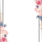 Free Printable) – Blue Floral Wedding Invitation Template Within Free Printable Blank Wedding Invitation Template