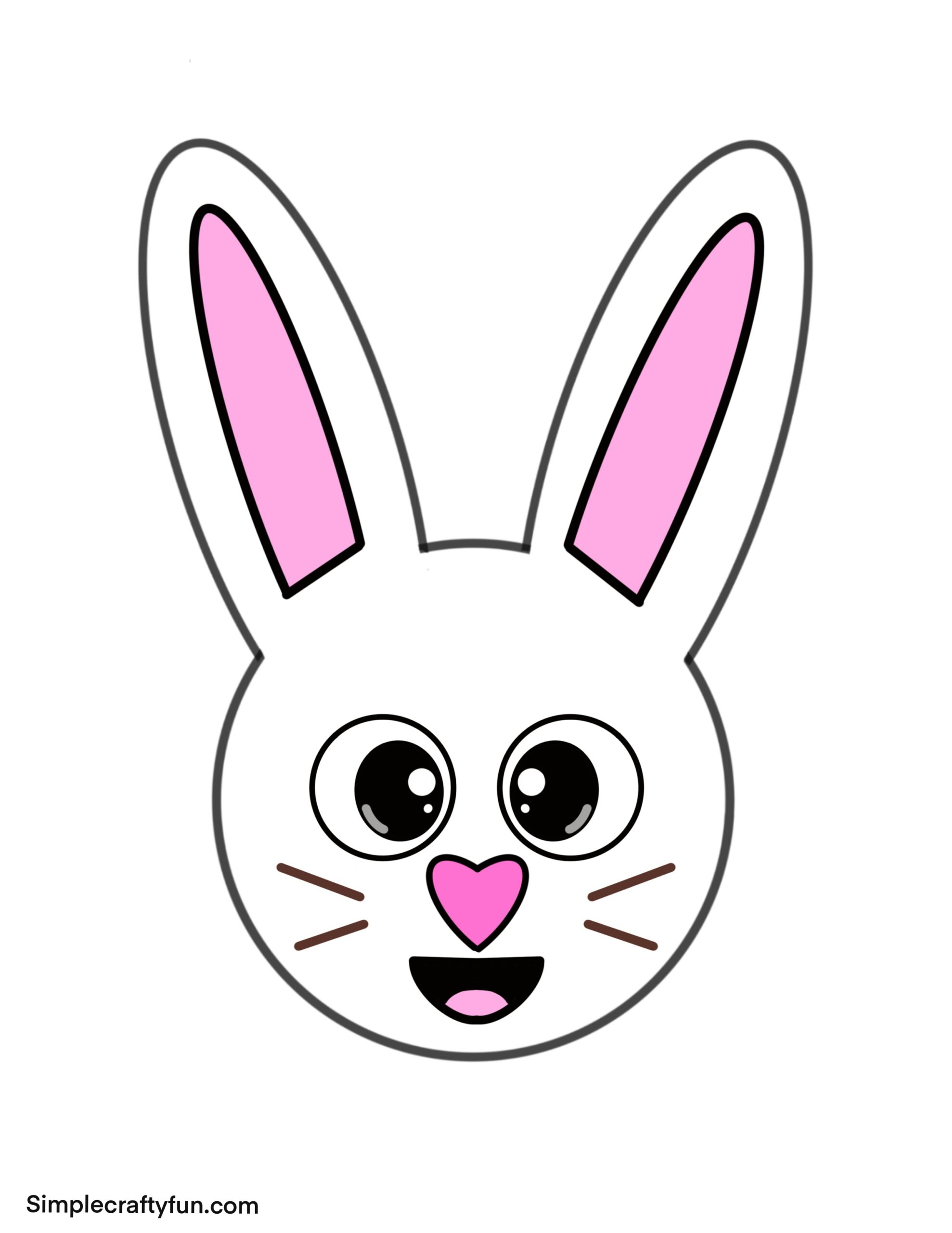 Free Printable Build A Bunny Craft For Kids - pertaining to Free Printable Bunny Face Template
