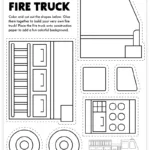Free Printable Build A Fire Truck Craft   Pjs And Paint Inside Free Printable Fire Truck Template