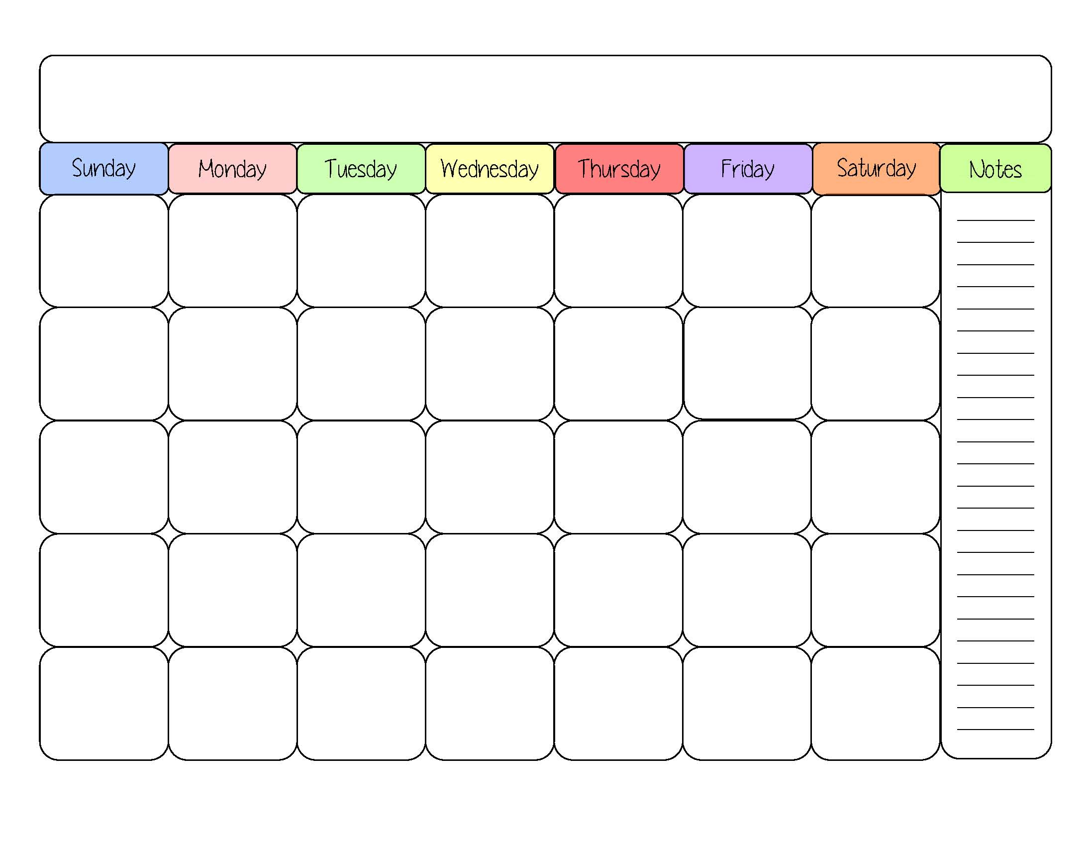 Free Printable Calendar Template Simply Sweet Days regarding Free Printable Calendar Template