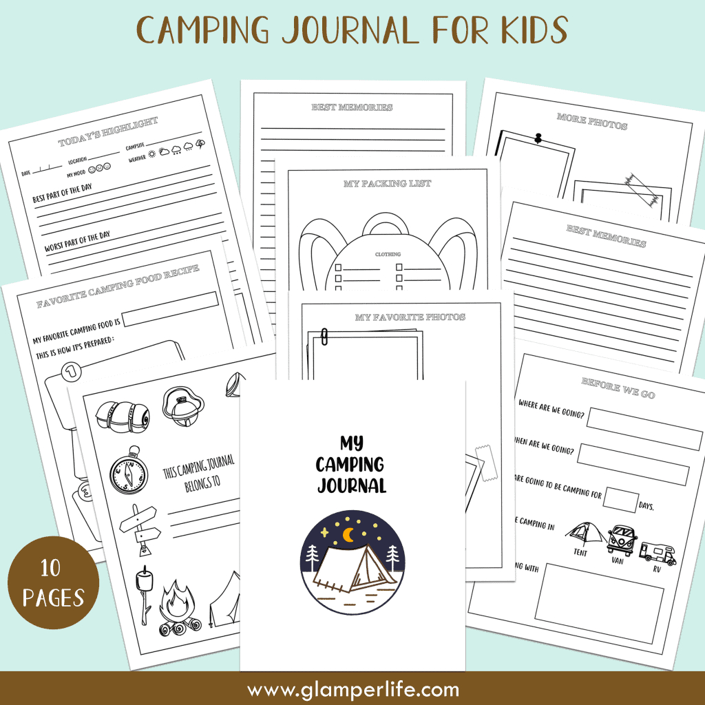 Free Printable Camping Journal For Kids - 10 Pages! within Free Printable Camping Journal Template