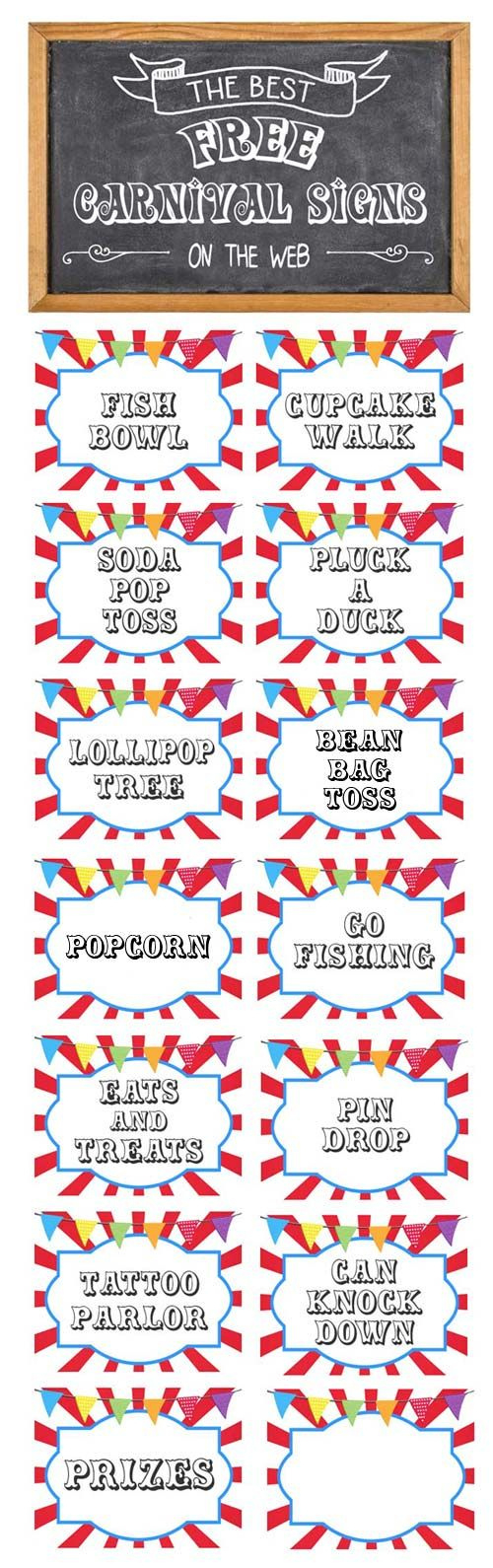 Free Printable Carnival Signs throughout Free Printable Carnival Signs Template
