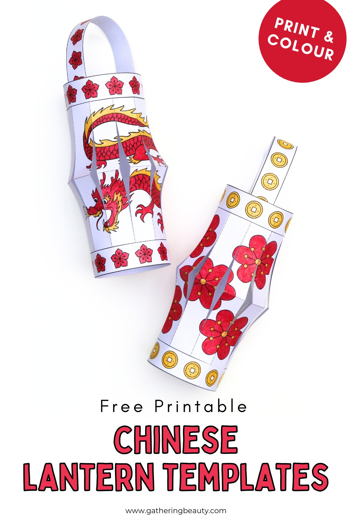Free Printable Chinese Lantern Templates — Gathering Beauty for Free Printable Chinese Paper Lantern Template