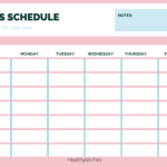 Free Printable Class Schedule Templates For School In Free Printable Class Schedule Template