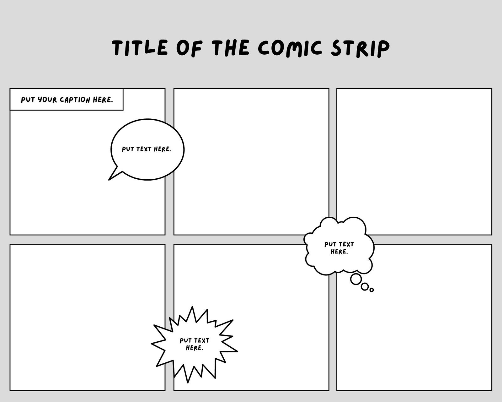 Free Printable Comic Strip Templates You Can Customize | Canva throughout Free Printable Comic Book Template
