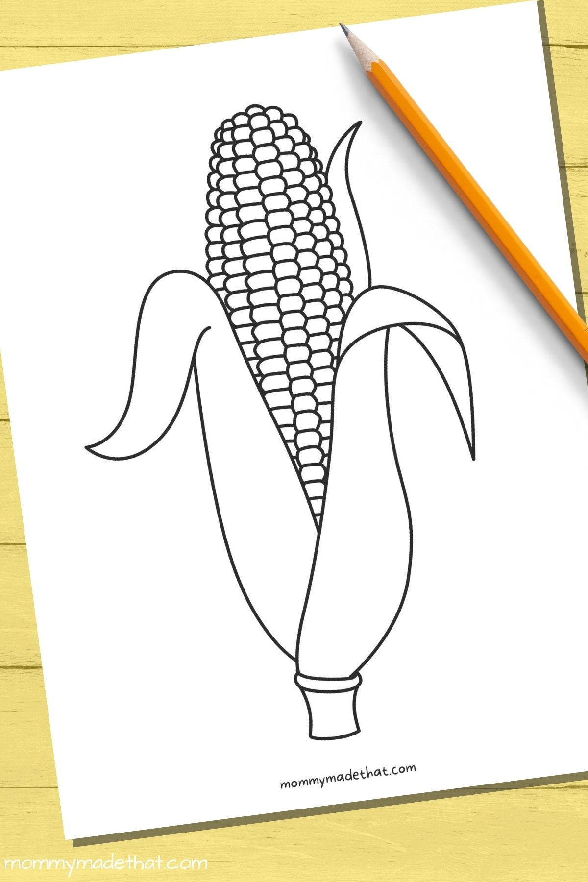 Free Printable Corn Templates &amp;amp; Outlines For Fall Crafts with Free Printable Corn On The Cob Template