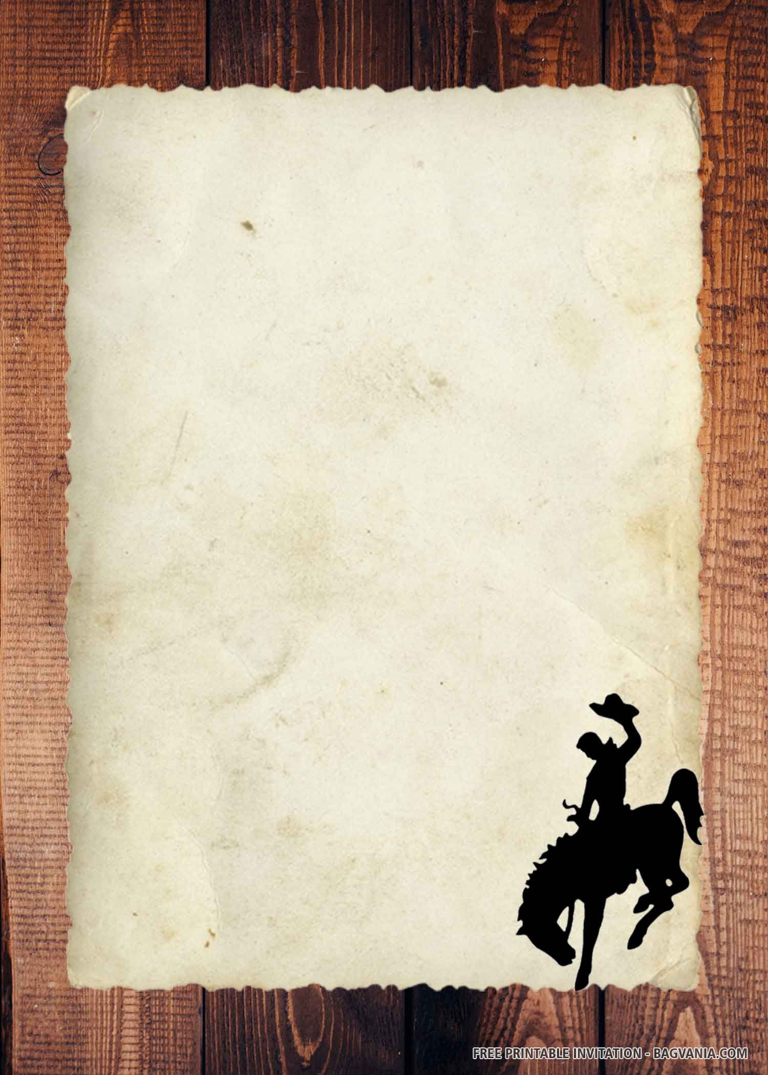 Free Printable) – Cowboy Birthday Invitation Templates inside Free Printable Cowboy Invitation Template